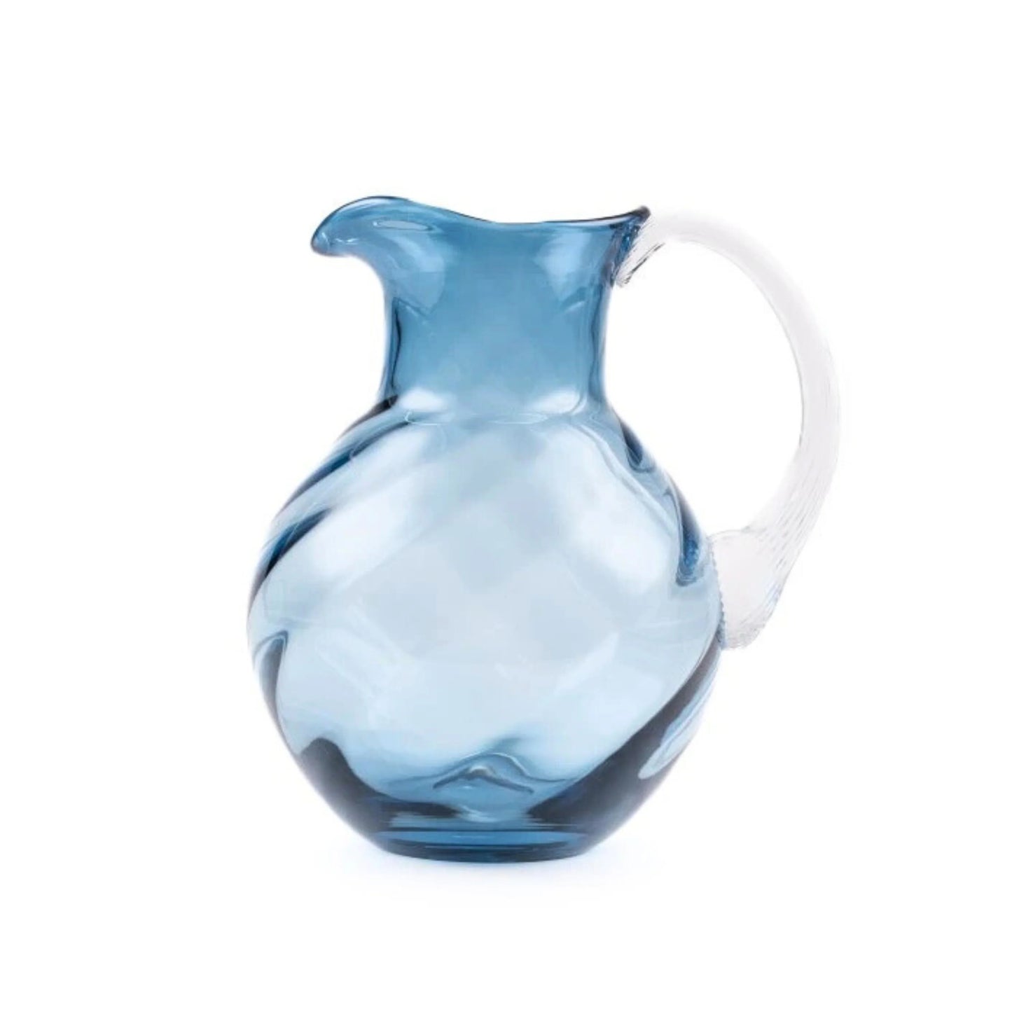 Blue Swirling Glass Water Bottle