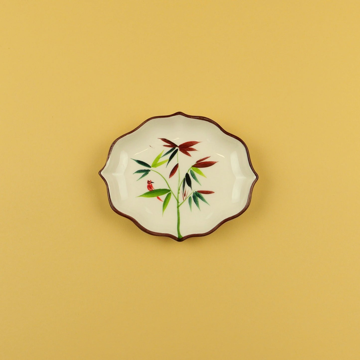 Red Bamboo Olive Oil Dish
