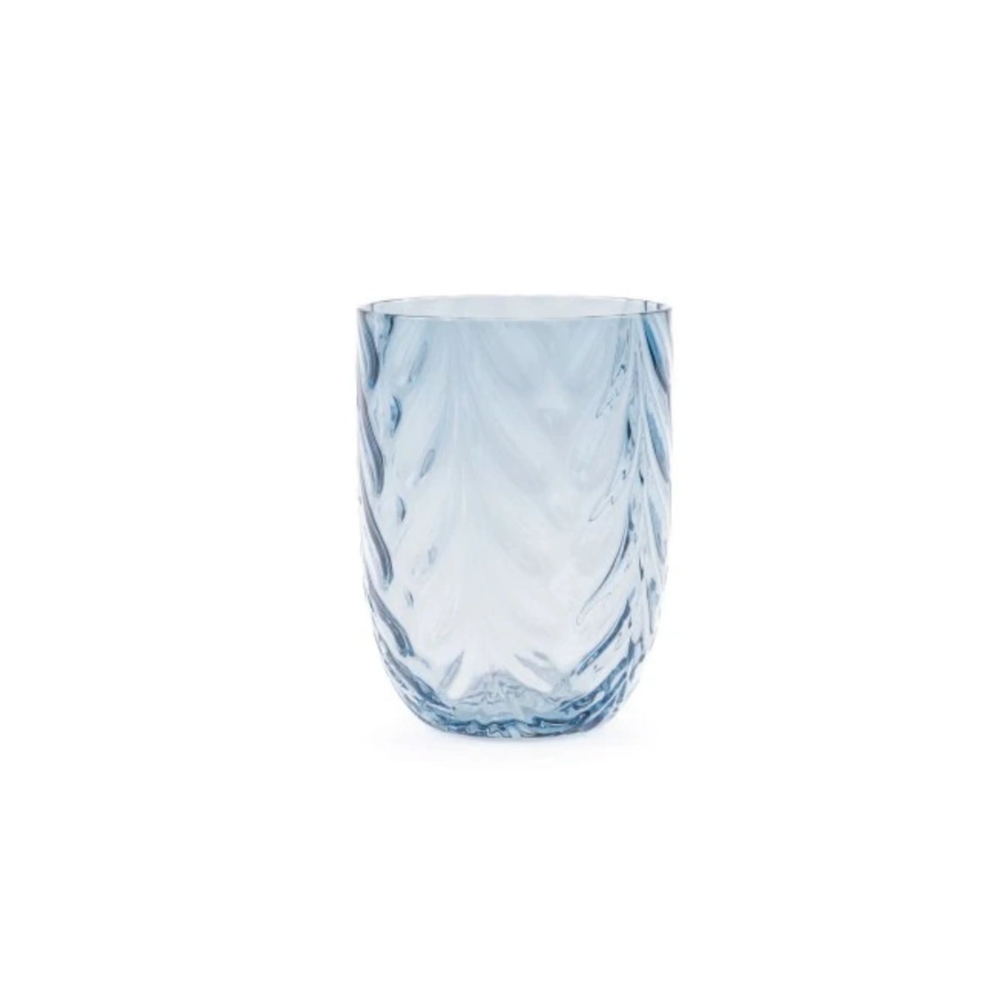 Blue Swirlwater Pattern Glassware (6 Pieces)