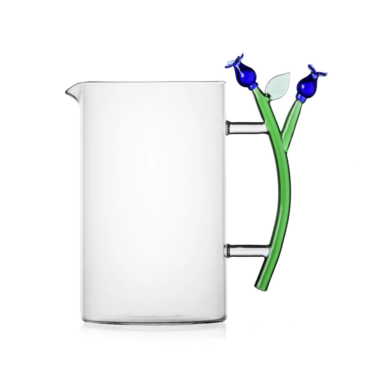 Blue Tulip Glass Jug