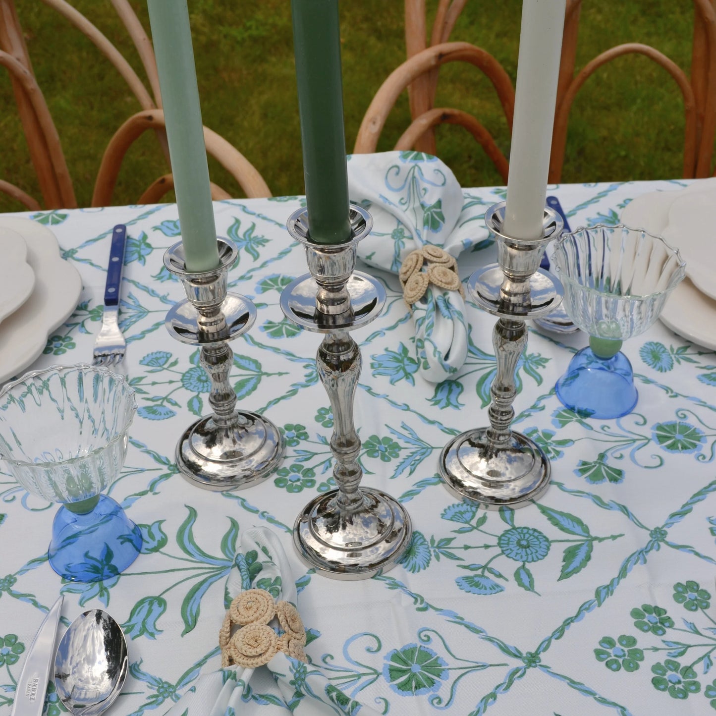 Blue Tulip Wine Glass(2 Pieces)