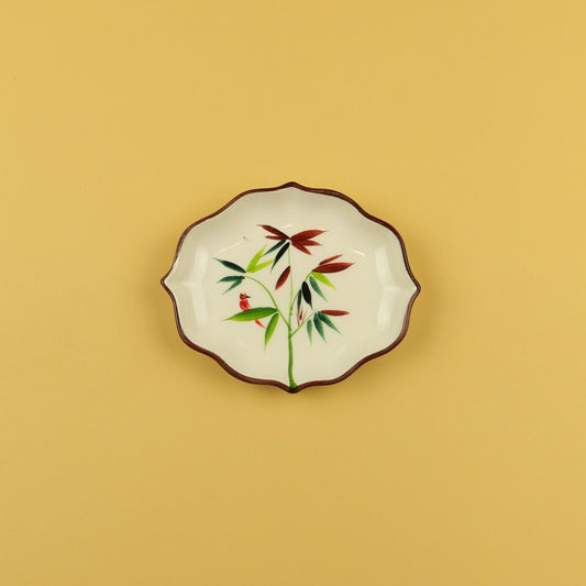 Red Bamboo Olive Oil Dish