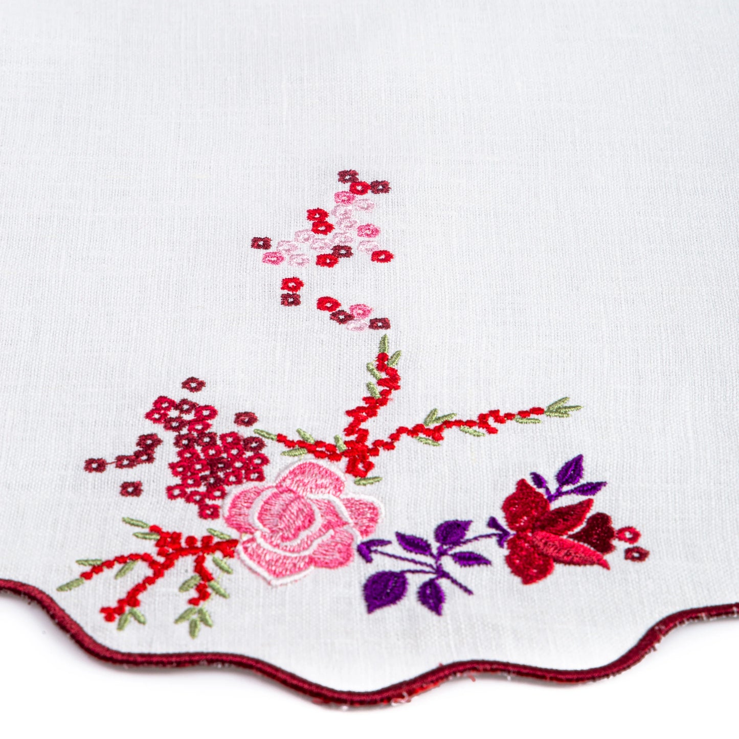 Rose And Berry Embroidered Placemats